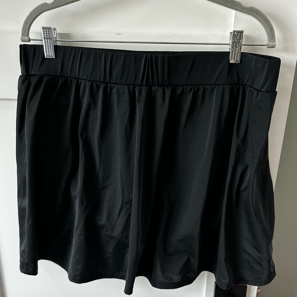 Trimshaper Plus Women Black Tummy Control Skirted Swim Bottoms 20W 754509473260